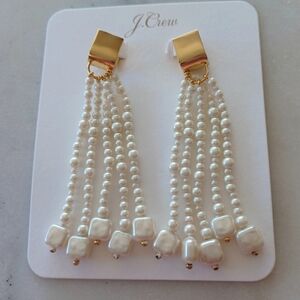 LAST PAIR. J. Crew Freshwater Pearl Statement Earrings NWT